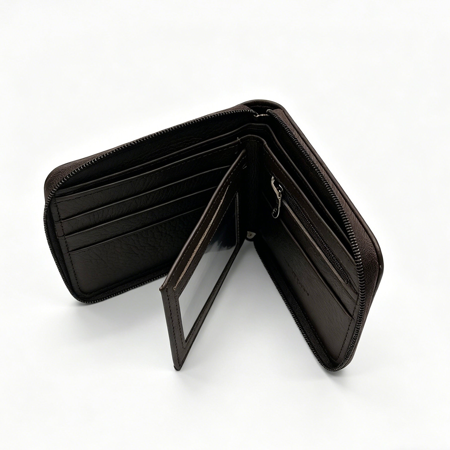 Genuine Leather Zip-around Wallet