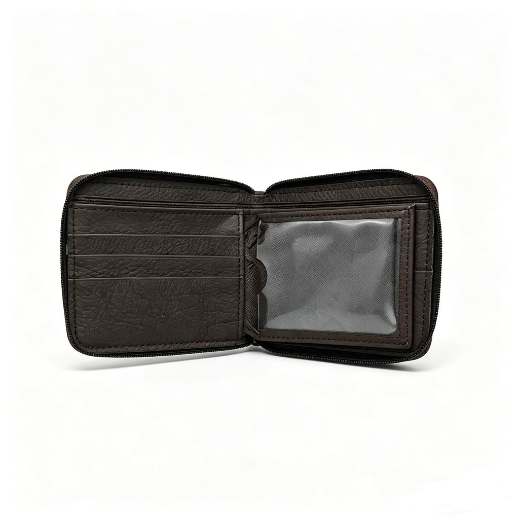 Genuine Leather Zip-around Wallet
