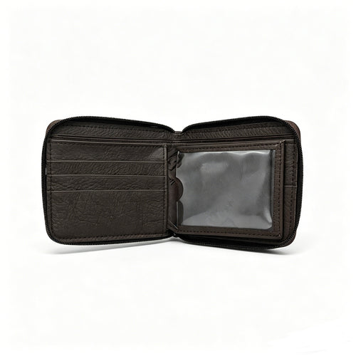 Genuine Leather Zip-around Wallet